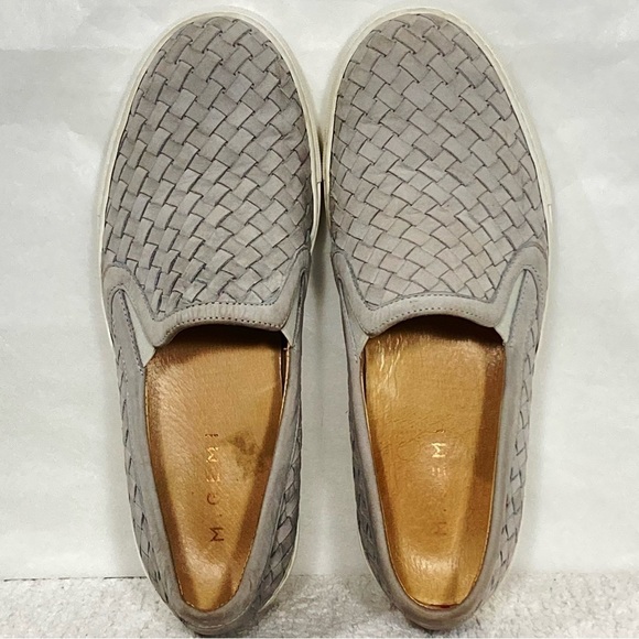 M. GEMÍ Womens Grey Leather Weave Slip On Loafer Made In Italy Shoes SZ EU 39.5 - Picture 5 of 12